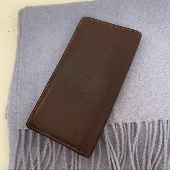 YSL• VTG Leather Pocket Secretary Wallet & Wool/Cashmere Scarf Accessory Bundle - Picture 3 of 10